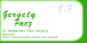 gergely pacz business card